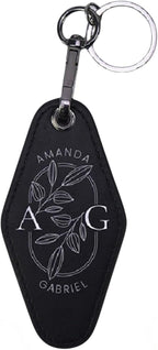 Personalized Leatherette Keychain