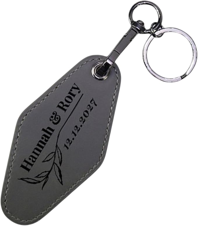 Personalized Leatherette Keychain