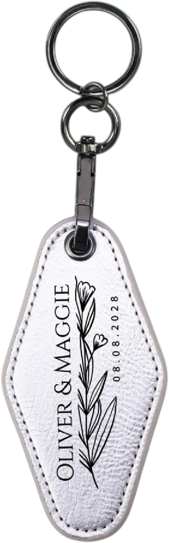 Personalized Leatherette Keychain
