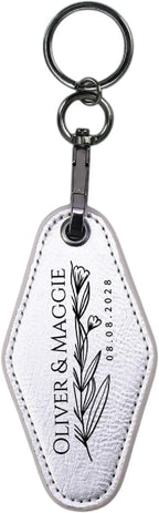Personalized Leatherette Keychain