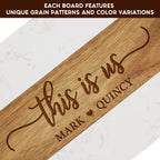 Personalized Marble Wood Serving Board