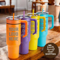 40oz Tumbler & Handle with Custom Logo
