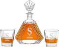 Custom Triangle Decanter & Personalized Whiskey Decanter Set