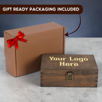 Custom Logo Wooden Keepsake Box, Engraved Memory Chest for Corporate Gifts