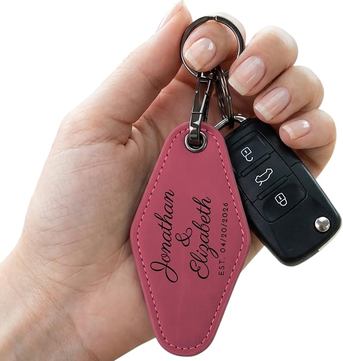 Personalized Leatherette Keychain