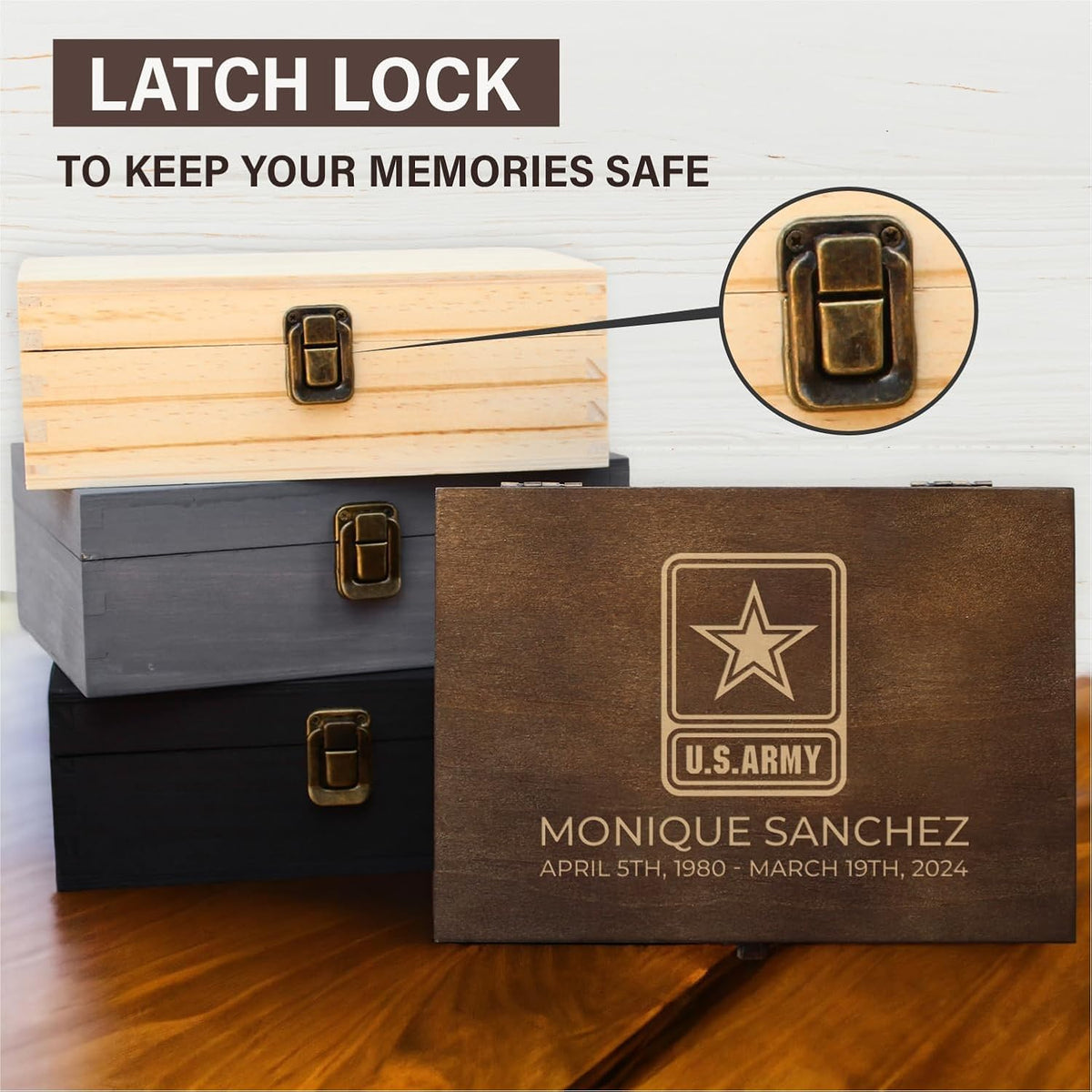 Personalized Line of Duty Memorial Box for Fallen Heroes & First Responders