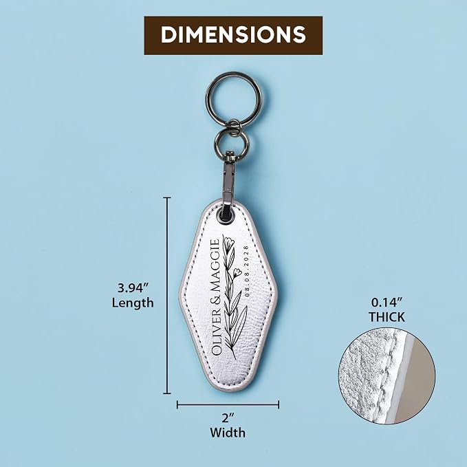 Personalized Leatherette Keychain