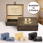 Personalized Monogram Keepsake Box, Engraved Gift for Men & Groomsmen