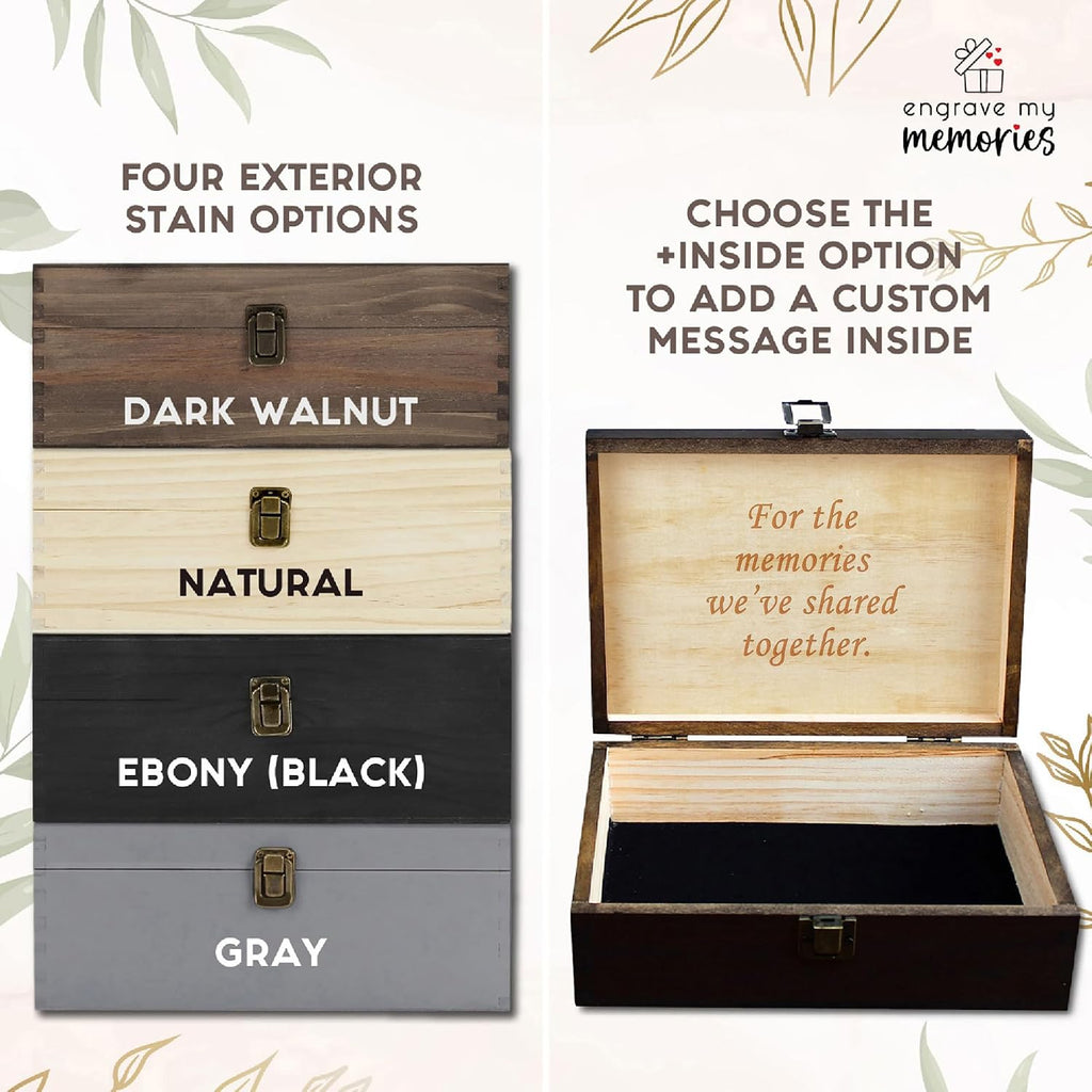 Gifts for Grandpa or Dad, Personalized Family Tree Memory Box, Father's Day