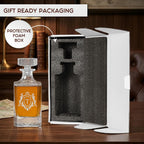 Custom Square Decanter & Personalized Whiskey Decanter Set