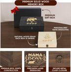 Personalized Mama Bear Memory Box, Engraved Gift for Mom or Grandma