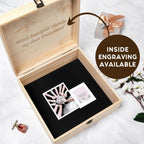 Personalized Floral Monogram Box, Engraved Bridesmaid & Maid of Honor Gift