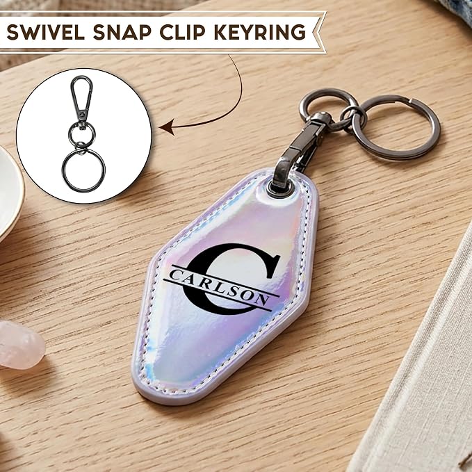 Personalized Leatherette Keychain