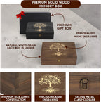 Gift for Mom or Grandma, Personalized Family Tree Memory Box - Mother's Day