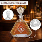 Custom Triangle Decanter & Personalized Whiskey Decanter Set