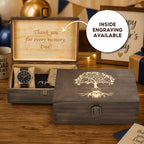 Gifts for Grandpa or Dad, Personalized Family Tree Memory Box, Father's Day