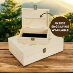 Personalized Adventure Memory Box, Engraved Travel Keepsake for Couples