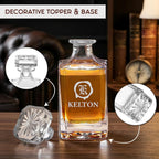 Custom Square Decanter & Personalized Whiskey Decanter Set