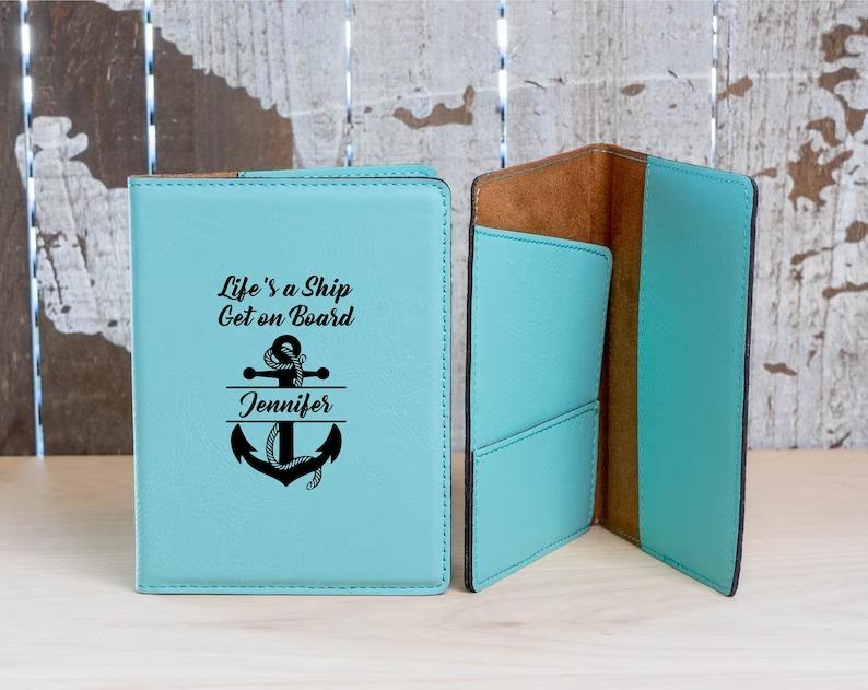 Leatherette Passport Cover Gift For Him, Travel Passport Holder, Travel Gift For Men, Gift for Her Wedding Gifts Personalized Passport Cover.#Father's Day #PassportAccessory-ADD PERSONALIZATION IN THE NOTES to the seller when you checkout