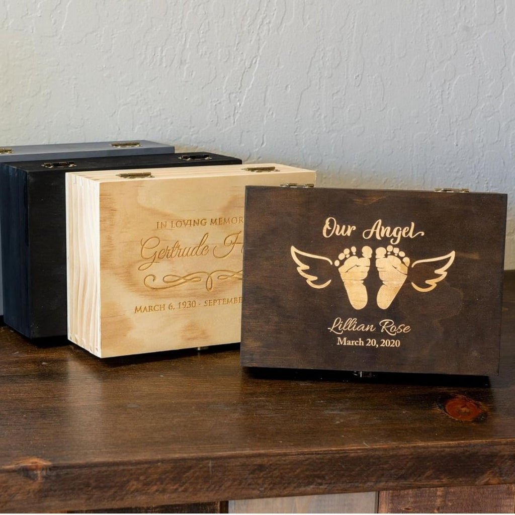 Personalized Memorial Keepsake Box, Sympathy Gift for Loss of Loved One
