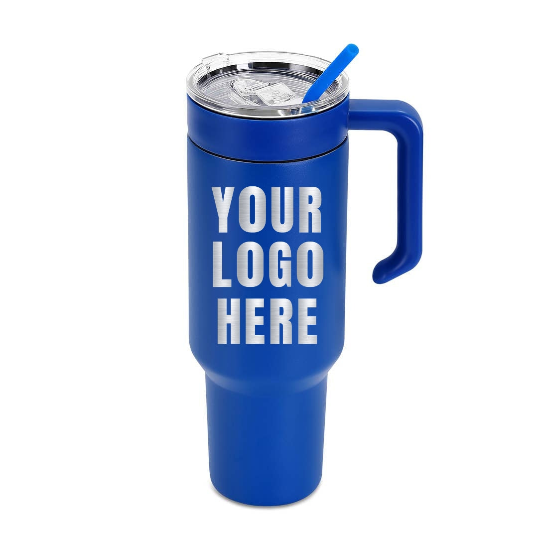 40oz Tumbler & Handle with Custom Logo