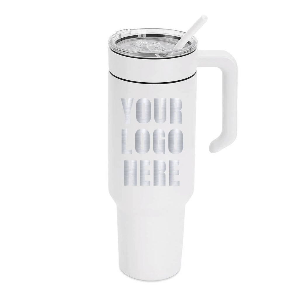 40oz Tumbler & Handle with Custom Logo