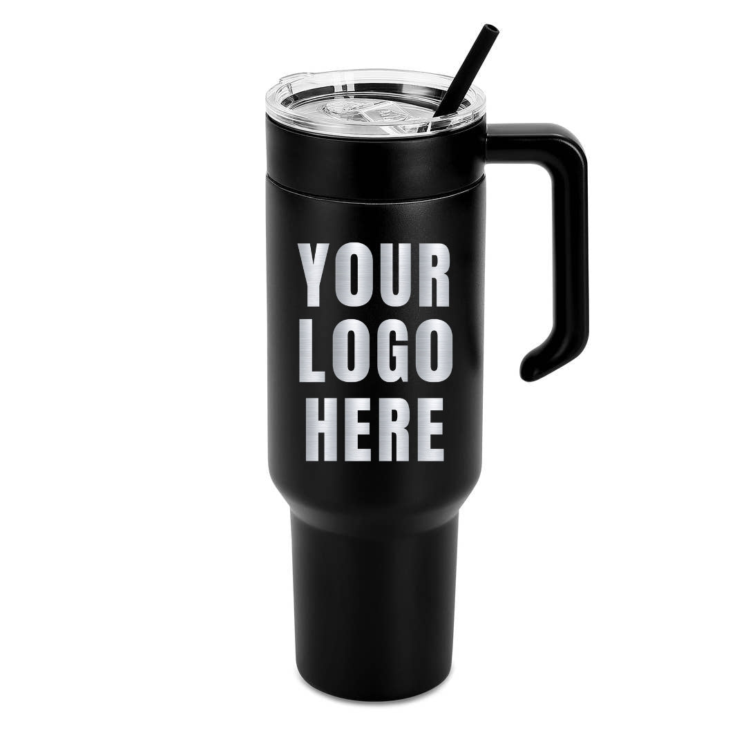40oz Tumbler & Handle with Custom Logo