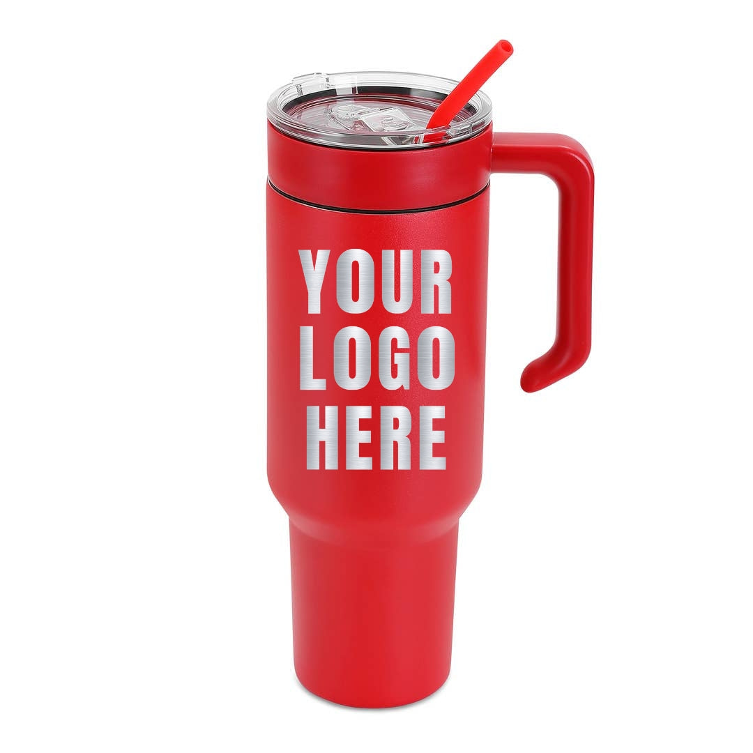 40oz Tumbler & Handle with Custom Logo