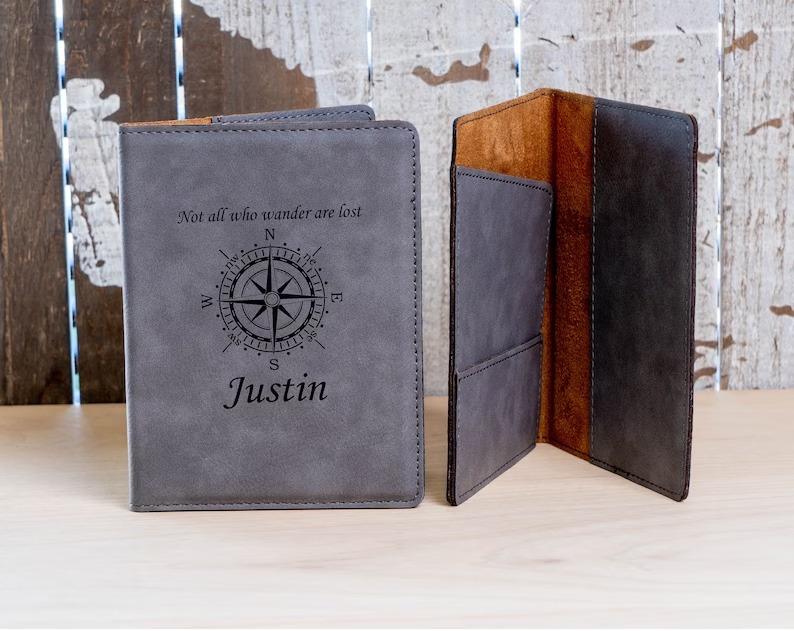 Leatherette Passport Cover Gift For Him, Travel Passport Holder, Travel Gift For Men, Gift for Her Wedding Gifts Personalized Passport Cover.#Father's Day #PassportAccessory-ADD PERSONALIZATION IN THE NOTES to the seller when you checkout