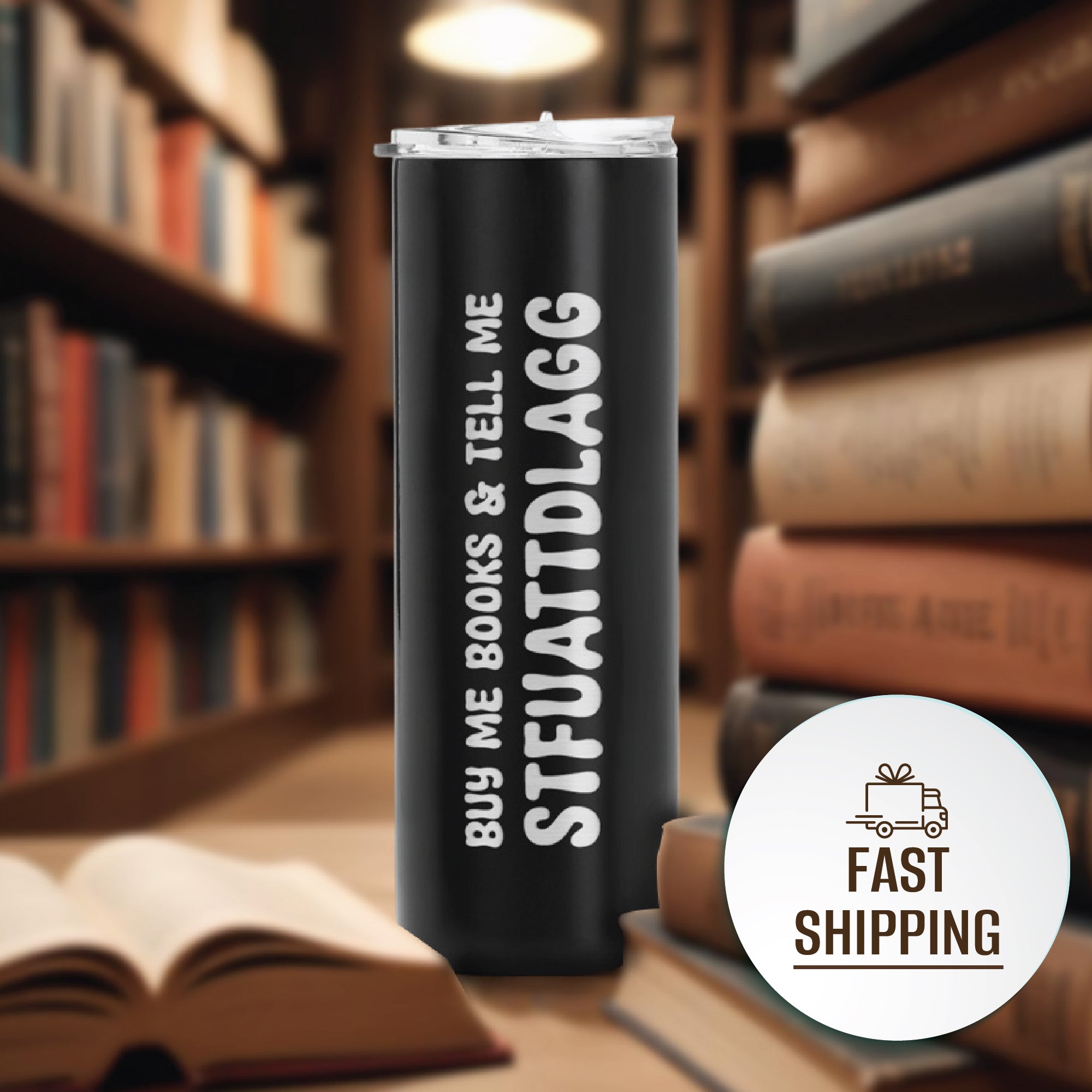 Buy me books and tell me to STFUATTDLAGG 20 oz Stainless Steel Tumbler With Lid And Straw, Bookish Gift, Booktok, Coffee Tumbler For Readers, Unique Gift Idea for Adults, Bookworm Gifts for Birthday Christmas.#STFUATTDLAGG #PersonalizedGift #BookLovers