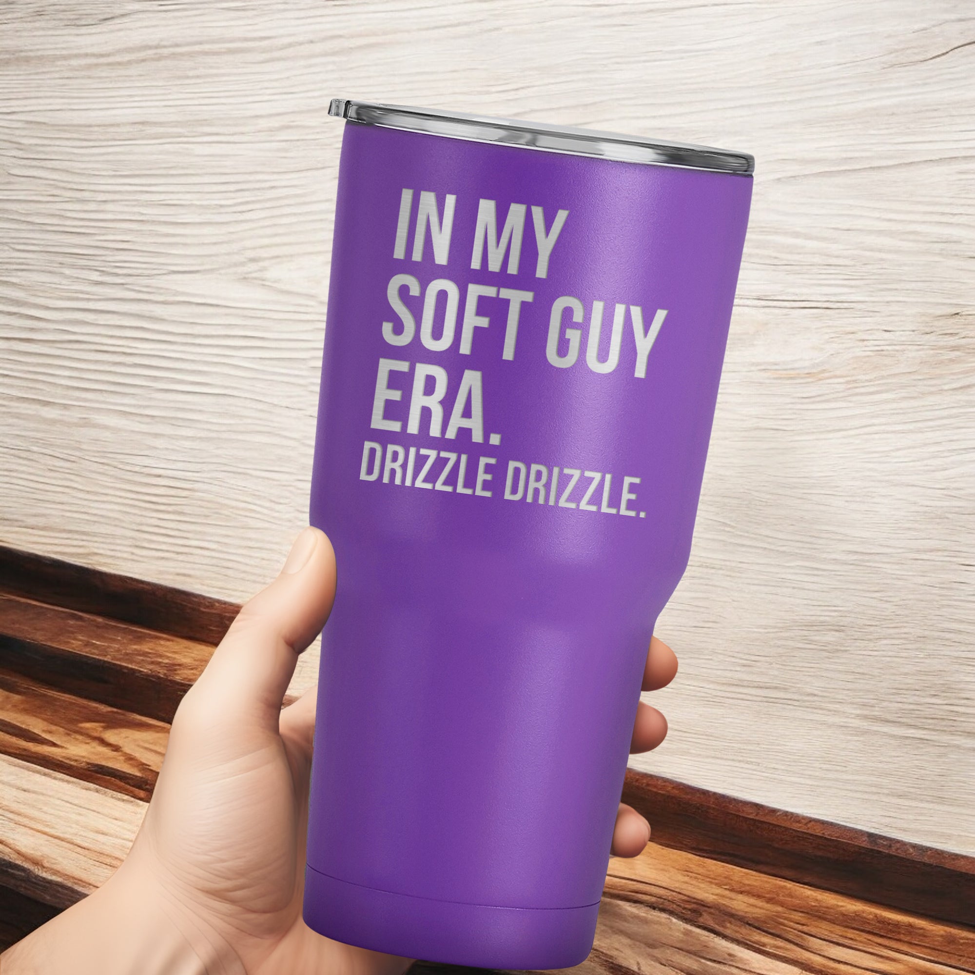 In My Soft Guy Era. Drizzle Drizzle 30oz Tumbler With Lid and Straw for Water,Iced Tea or Coffee,Soft Era Tumbler,Travel Tumbler,Funny Travel Stainless Steel Vacuum Insulated Tumbler for Men,Leakproof Tumbler. #PersonalizedGift #DrizzleDrizzle #SoftGuyEra