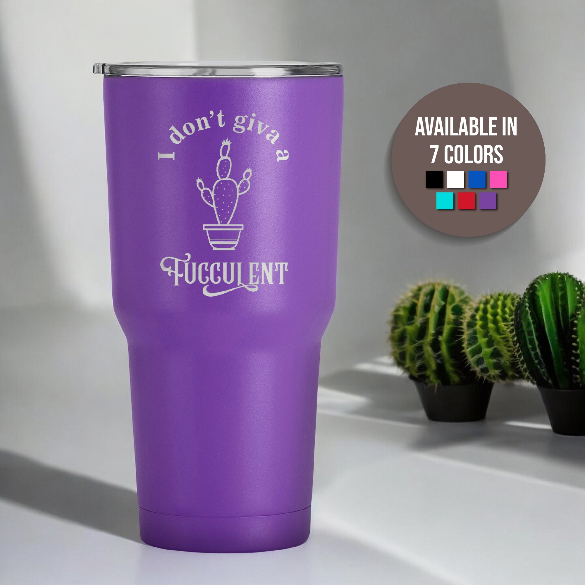 I don't give a fucculent Tumbler, 30oz Stainless Steel Travel Tumbler With Lid and Straw, Insulated Stainless Steel Coffee Tumbler, Plant Lady, Plant Lover Gift,Plant Gardening Gifts for Women,Christmas Gifts For Gardeners. #Personalized Gift #SassyPlants