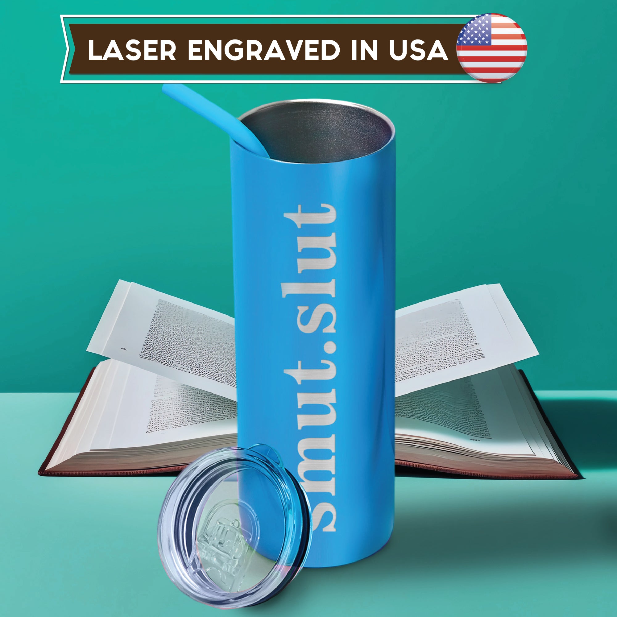 Smut Slut Laser Engraved Custom 20 oz Insulated Stainless Steel Tumbler,Gifts for Book Lovers,Smut Slut Gift, Bookish Gifts for Readers,Travel Tumbler with Lid and Straw,Coffee Tumbler for Bookworm,Perfect for Women.#BookTok #Birthday Tumbler #ReaderGifts