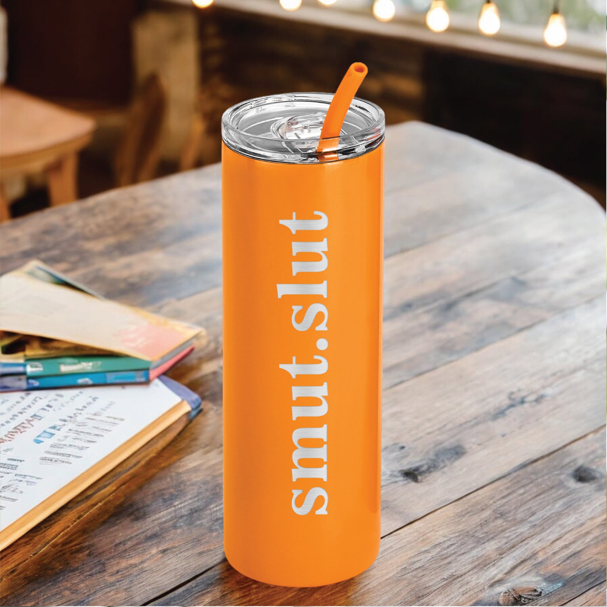 Smut Slut Laser Engraved Custom 20 oz Insulated Stainless Steel Tumbler,Gifts for Book Lovers,Smut Slut Gift, Bookish Gifts for Readers,Travel Tumbler with Lid and Straw,Coffee Tumbler for Bookworm,Perfect for Women.#BookTok #Birthday Tumbler #ReaderGifts