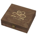 Personalized Anniversary Box, Engraved Wooden Keepsake Box for Couples