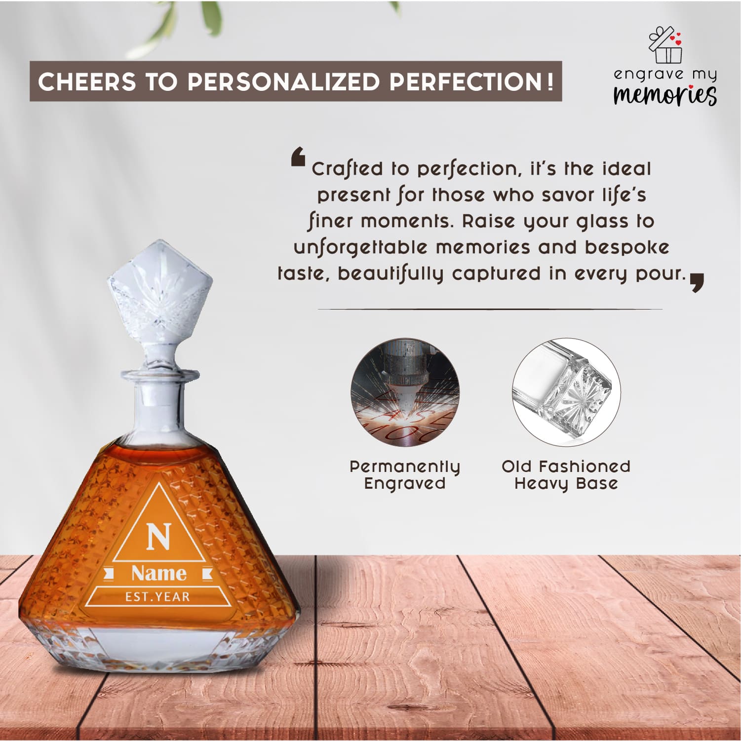 Triangle Whiskey Decanter