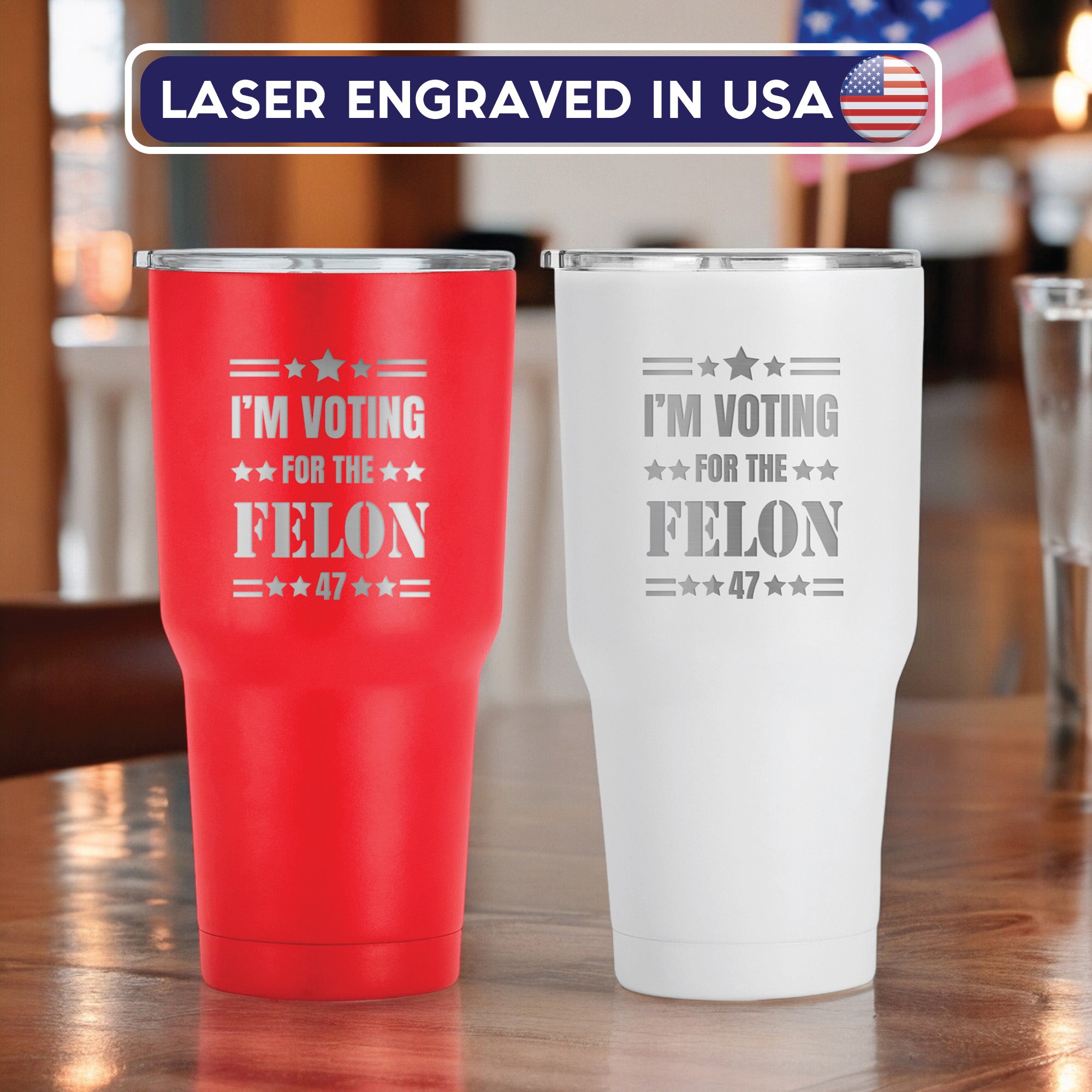 I'm Voting For The Felon 47 - 30 oz Tumbler With Lid, Trump Republicans Tumbler, Election 2024, Make America Great Again, Trump for President 2024 Donald Trump.#AmericaTrump2024, #Personalized Gift #Trump Gift, #Dad Trump Gift, #felon2024