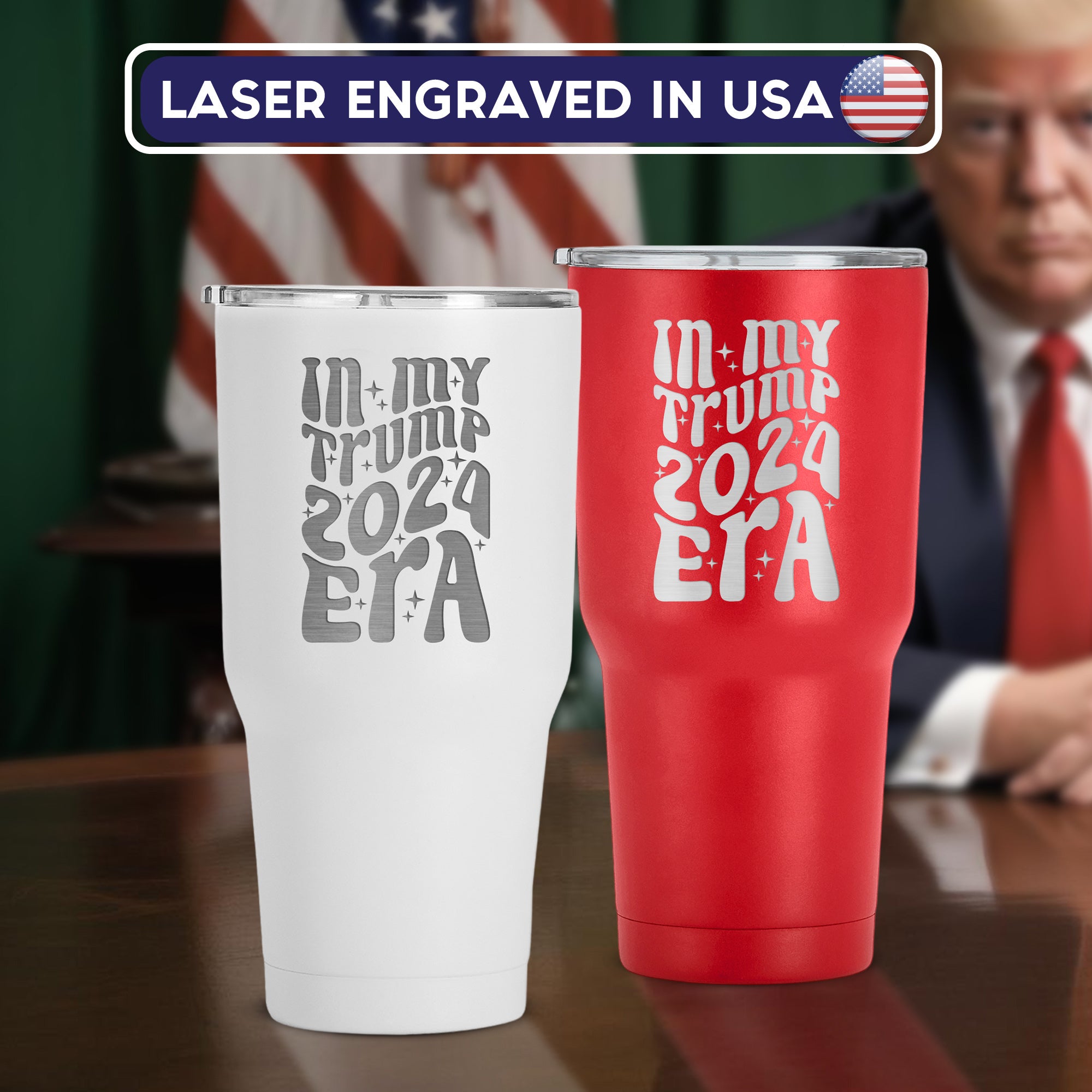 In My Trump 2024 Era Tumbler, Custom 30 oz Insulated Tumbler, Trump for President 2024, Donald Trump, Trump Supporter, Republican 2024, Election Day Tumbler. #AmericaTrump2024, #Personalized Gift, #Trump Gift, #Trump Mug, #Birthday Gift, #Trump Maga Gift