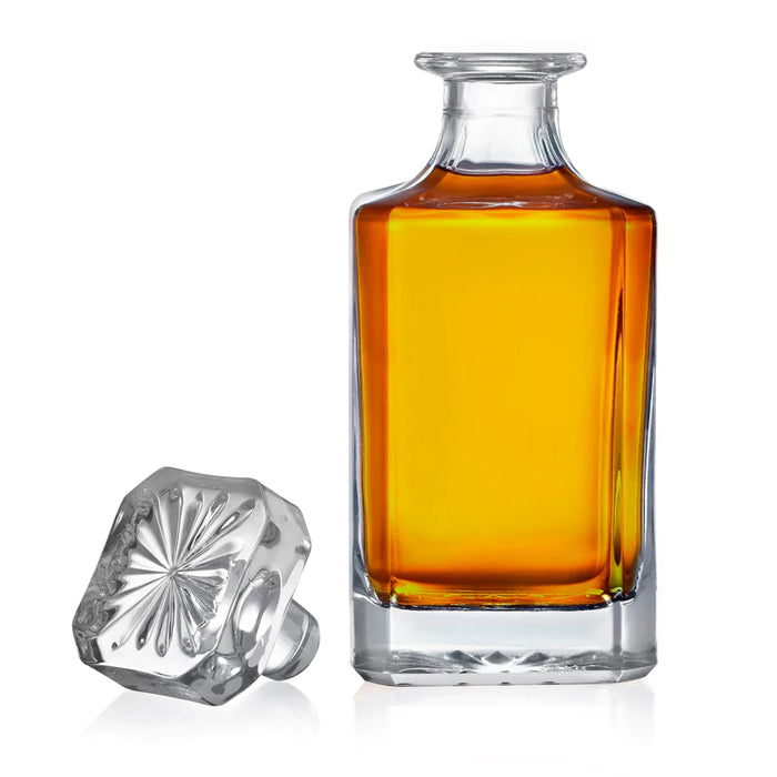 Personalized Whiskey Decanter Set – Custom Engraved Glass Whiskey Decanter & Glassware