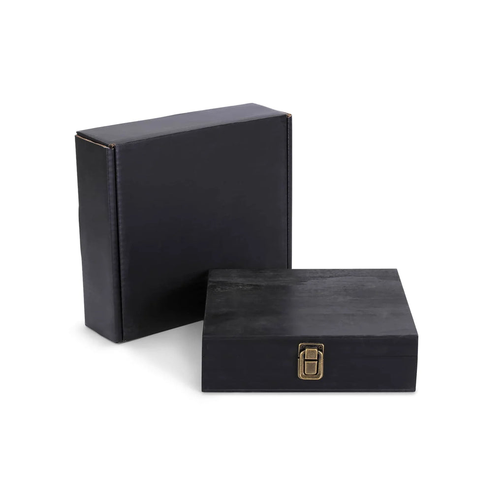 Custom Engraved Graduation Box – Rustic Wooden Keepsake Organizer