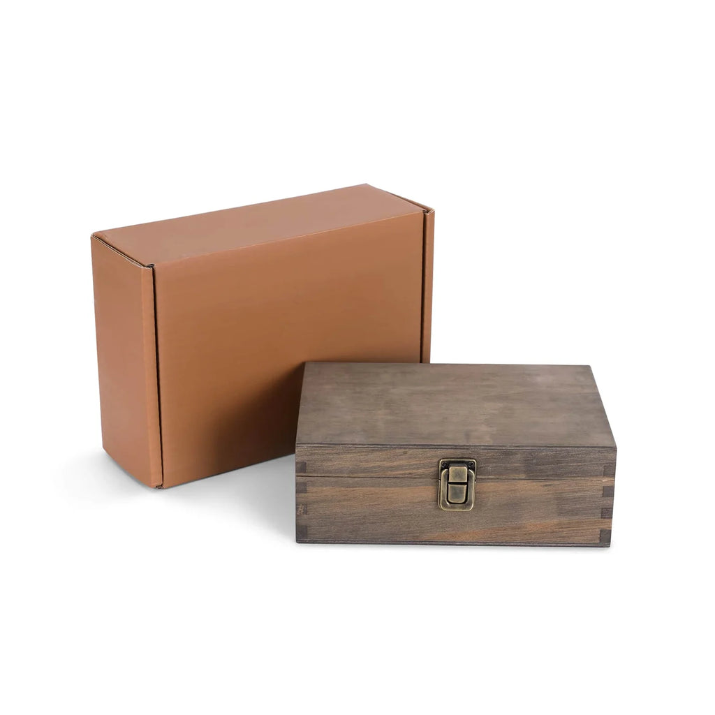 Custom Engraved Graduation Box – Rustic Wooden Keepsake Organizer