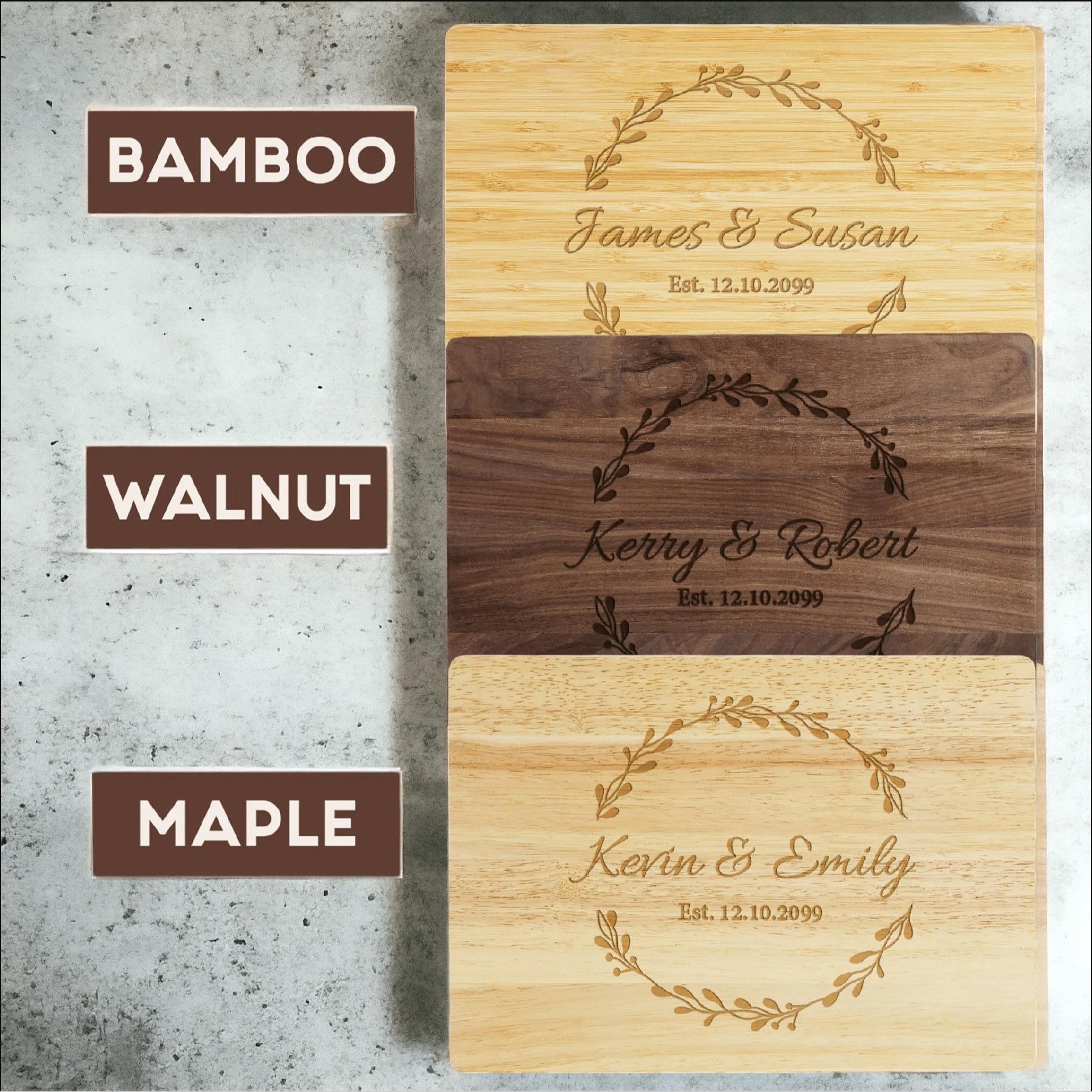 Personalized Cutting Board Wedding Gift Couple Charcuterie Board Cheese Serving Board Anniversary Gift Housewarming Gift New Home Decor Gift #Custom Gift #GiftIdeas #PersonalizedGifts #Weeding Gift- ADD PERSONALIZATION IN THE NOTES