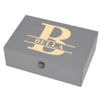 Personalized Monogram Keepsake Box, Engraved Gift for Men & Groomsmen