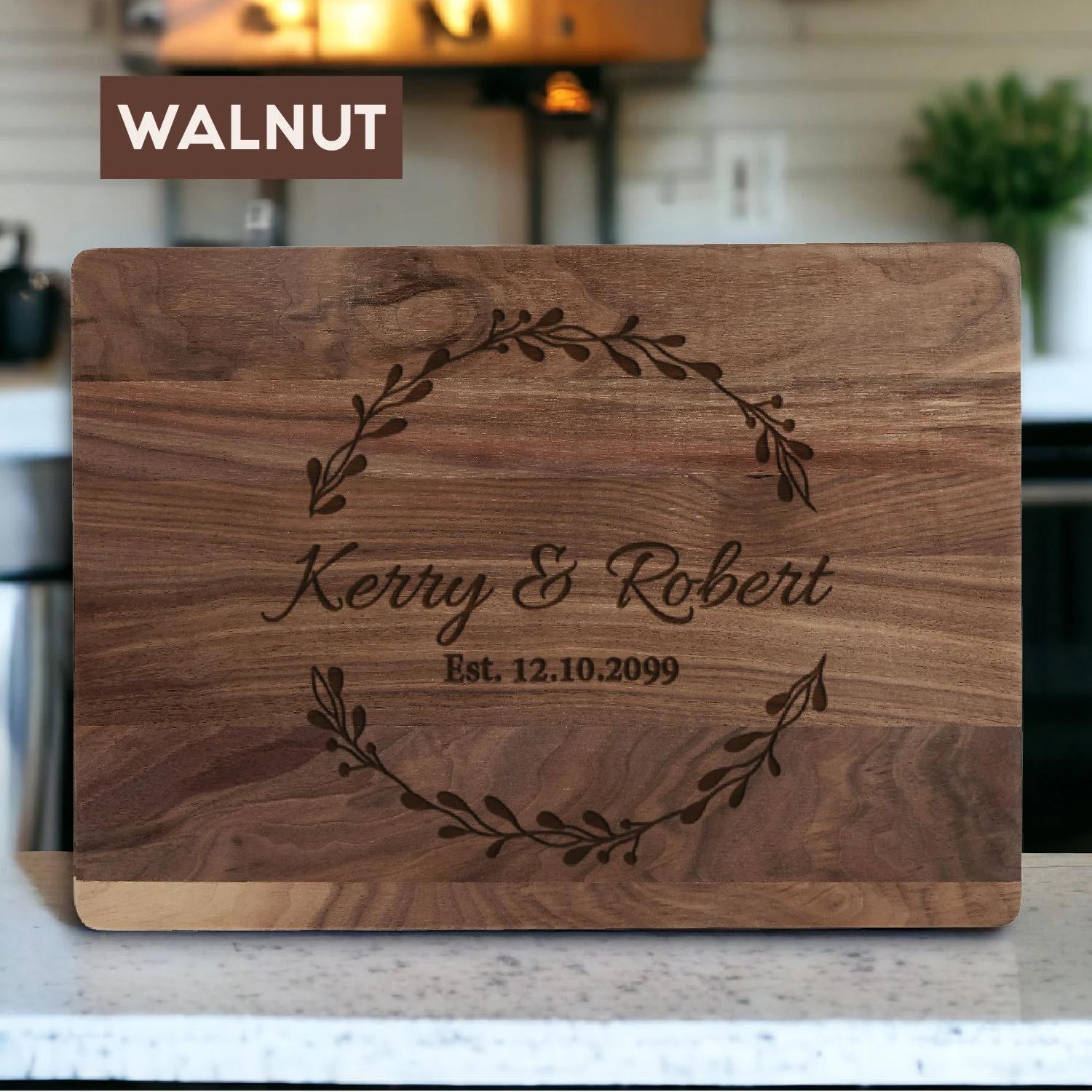 Personalized Cutting Board Wedding Gift Couple Charcuterie Board Cheese Serving Board Anniversary Gift Housewarming Gift New Home Decor Gift #Custom Gift #GiftIdeas #PersonalizedGifts #Weeding Gift- ADD PERSONALIZATION IN THE NOTES