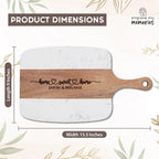 Personalized Marble Wood Serving Board