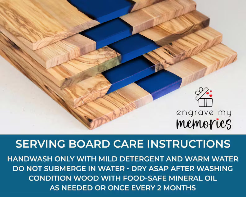 Olive Wood Resin Serving Board for Family