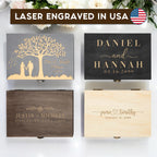 Custom Engraved Wedding Keepsake Box – Personalized Wooden Gift