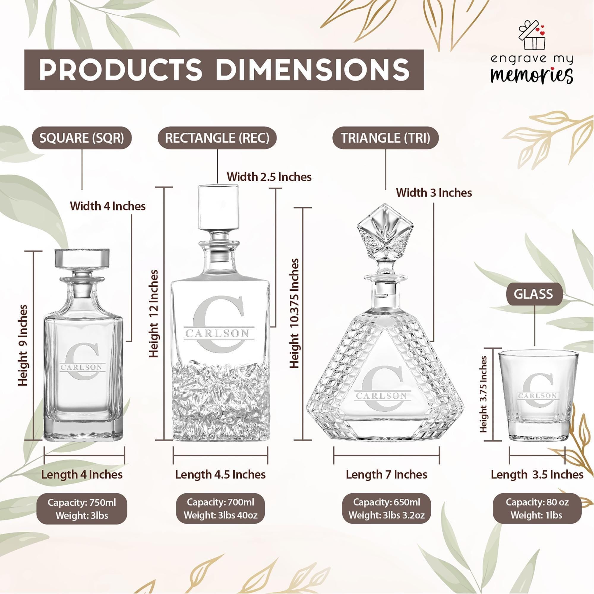 Custom Decanters & Personalized Whiskey Decanter Sets