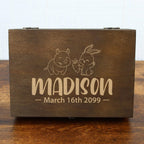 Personalized Wooden Baby Memory Box – Engraved Keepsake Storage Box