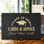 Custom Engraved Graduation Box – Rustic Wooden Keepsake Organizer